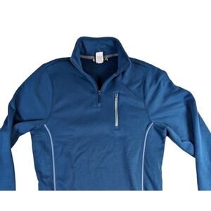 Under Armour Men's Blue Long Sleeve Loose Sweatshirt 1/4 Zip size Medium Outdoor